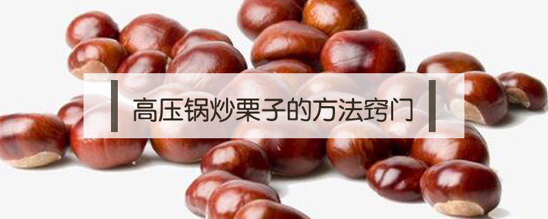 高壓鍋炒栗子的方法竅門