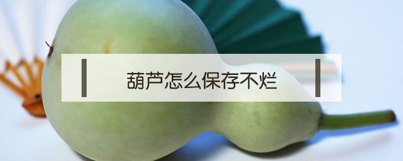 葫蘆怎么保存不爛