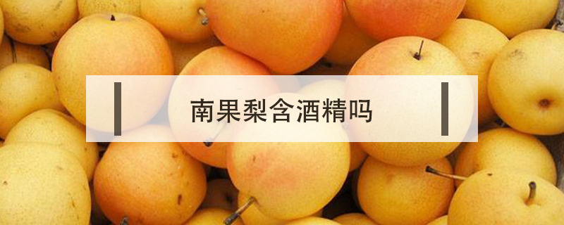 南果梨含酒精嗎