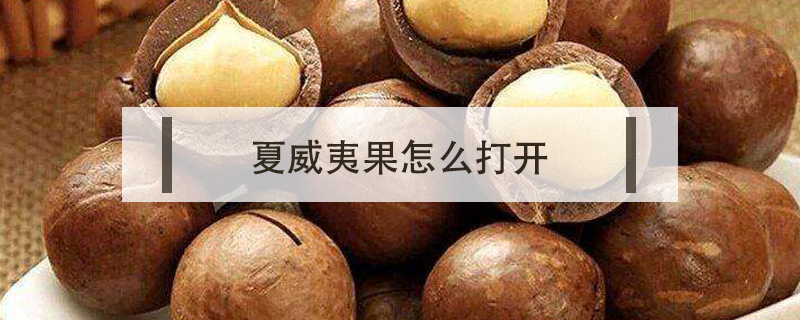 夏威夷果怎么打開