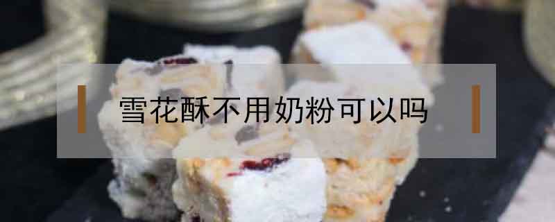 雪花酥不用奶粉可以嗎
