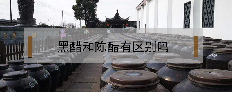黑醋和陳醋有區(qū)別嗎