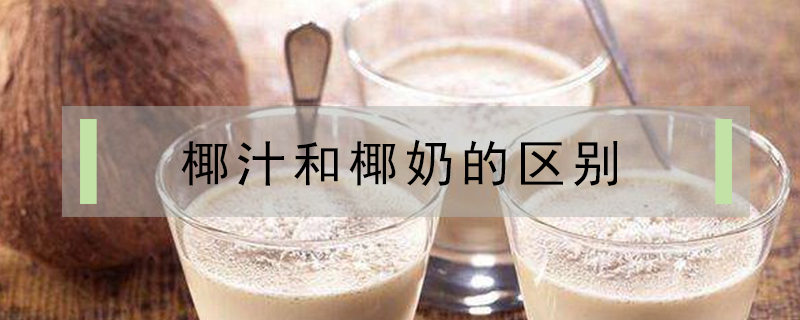 椰汁和椰奶的區別