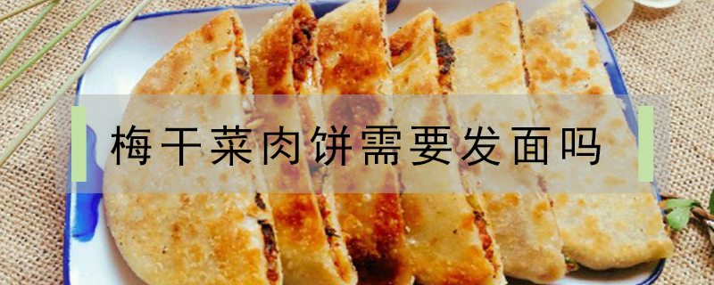 梅干菜肉餅需要發面嗎