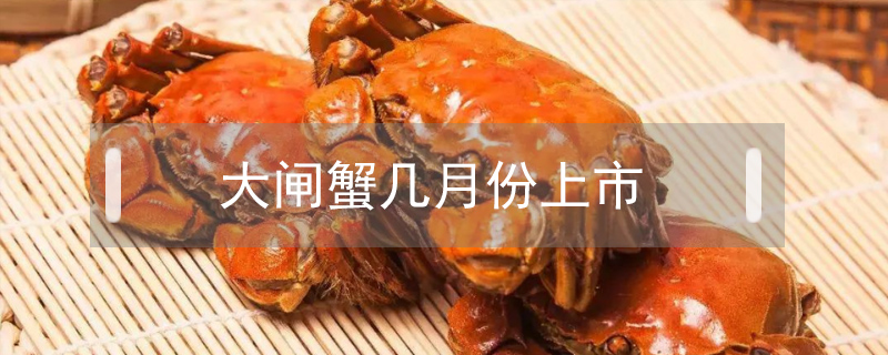 大閘蟹幾月份上市