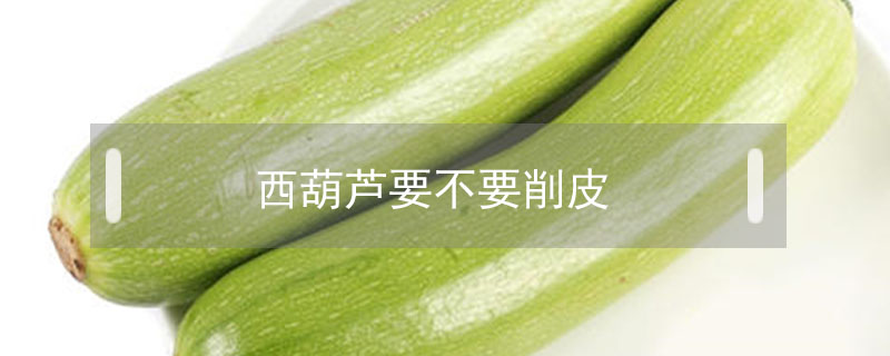 西葫蘆要不要削皮