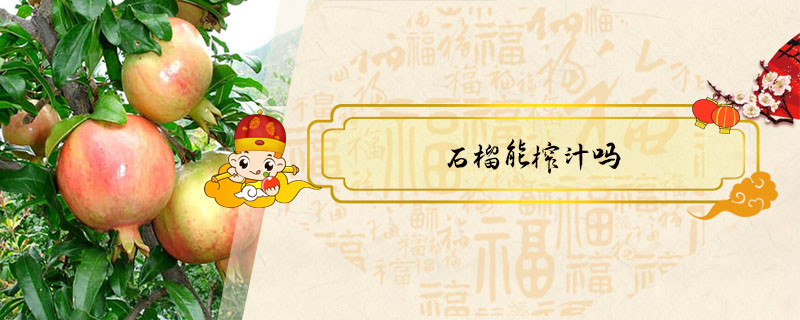石榴能榨汁嗎