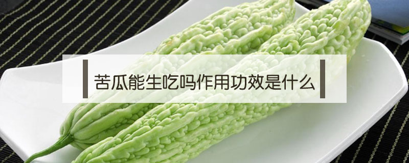 苦瓜能生吃嗎作用功效是什么
