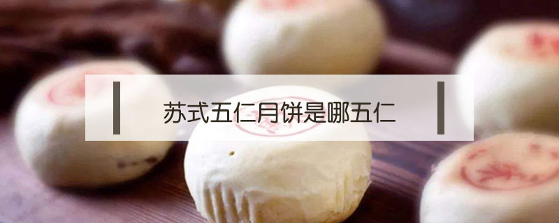 蘇式五仁月餅是哪五仁