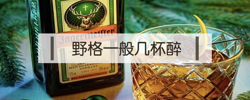 野格一般幾杯醉