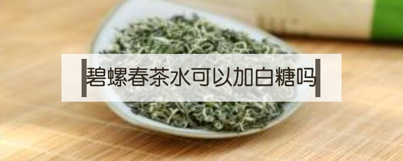 碧螺春茶水可以加白糖嗎