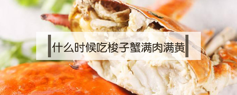 什么時(shí)候吃梭子蟹滿肉滿黃