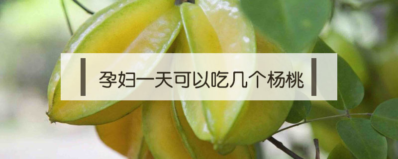 孕婦一天可以吃幾個楊桃