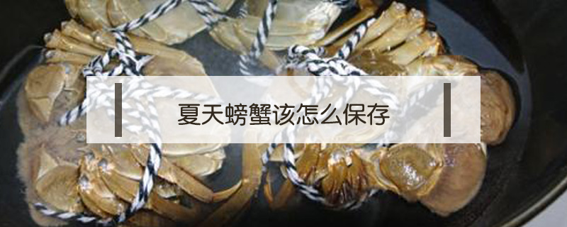 夏天螃蟹該怎么保存