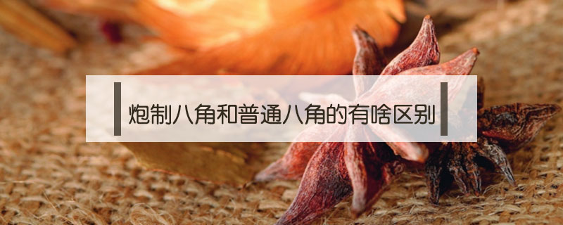 炮制八角和普通八角的有啥區別