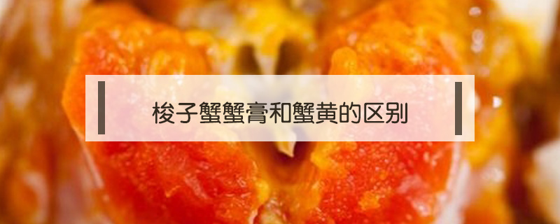 梭子蟹蟹膏和蟹黃的區別