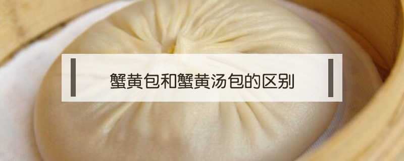 蟹黃包和蟹黃湯包的區別