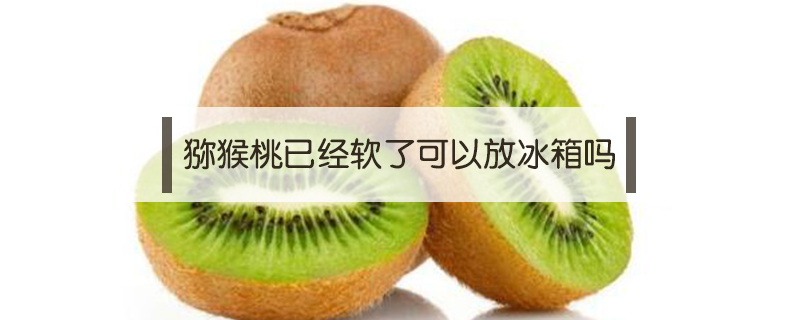 獼猴桃已經軟了可以放冰箱嗎