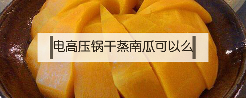 電高壓鍋干蒸南瓜可以么