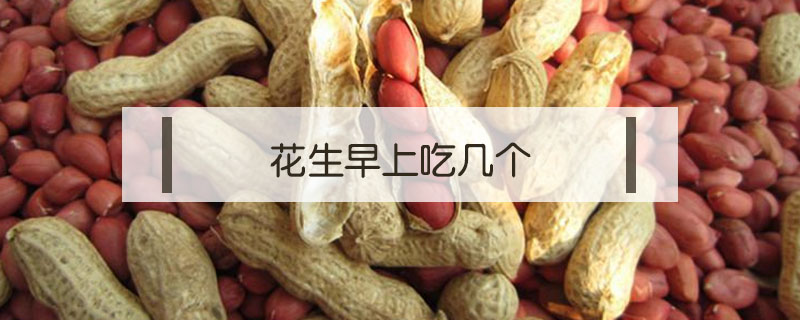 花生早上吃幾個