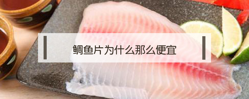 鯛魚片為什么那么便宜