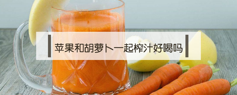 蘋果和胡蘿卜一起榨汁好喝嗎