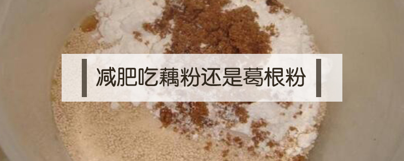 減肥吃藕粉還是葛根粉