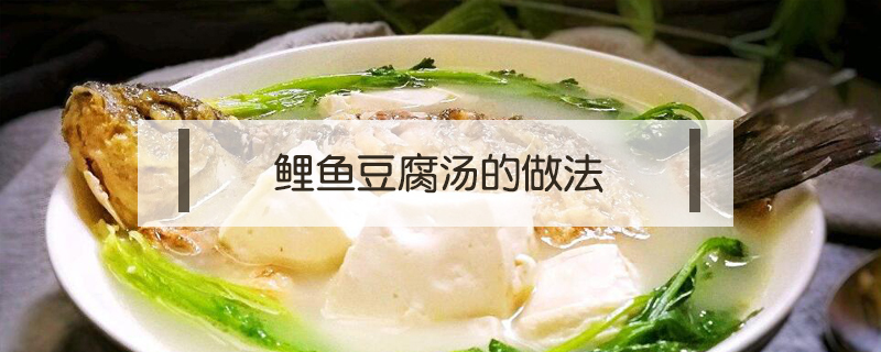 鯉魚豆腐湯的做法