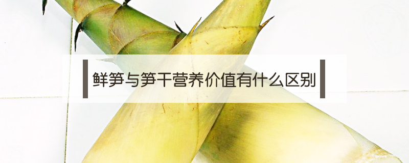 鮮筍與筍干營(yíng)養(yǎng)價(jià)值有什么區(qū)別