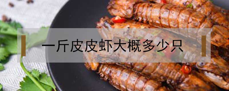 一斤皮皮蝦大概多少只