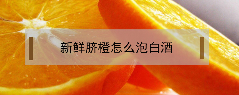 新鮮臍橙怎么泡白酒