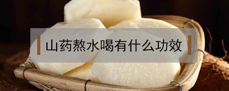 山藥熬水喝有什么功效