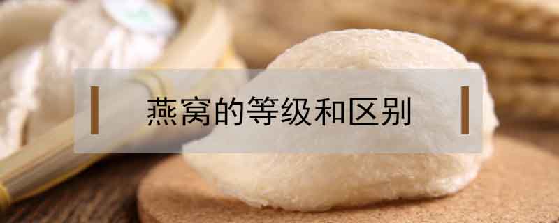 燕窩的等級和區別