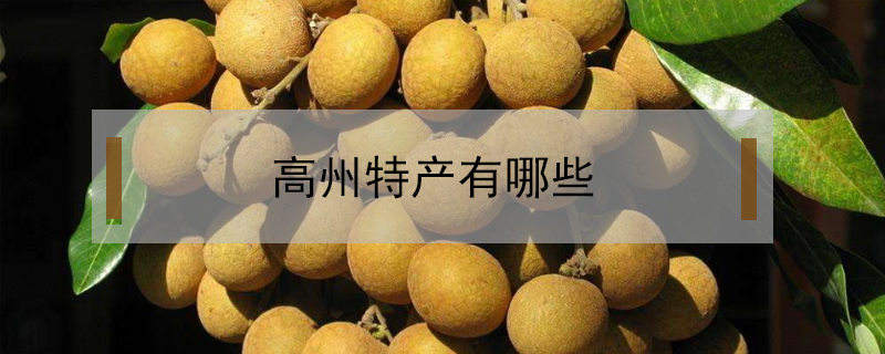 高州特產有哪些