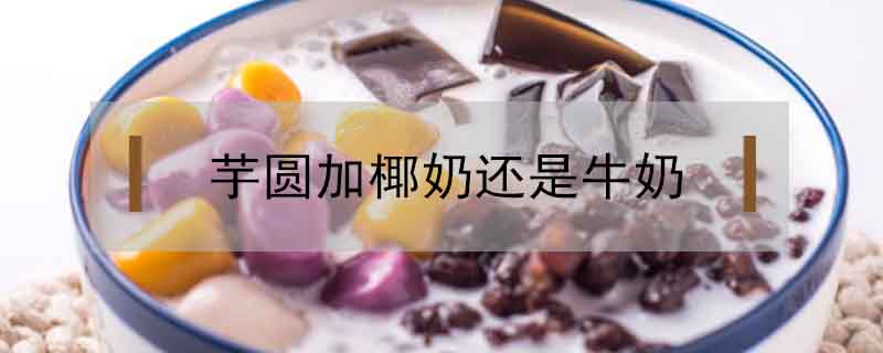 芋圓加椰奶還是牛奶