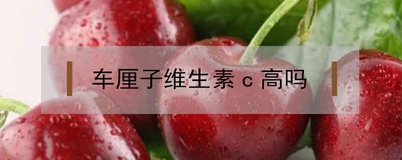 車厘子維生素c高嗎