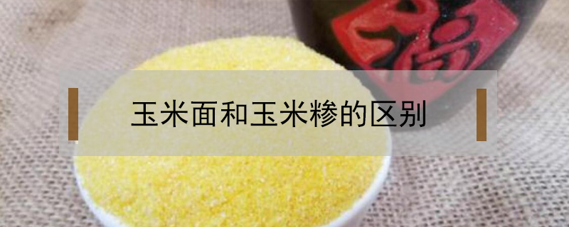 玉米面和玉米糝的區別
