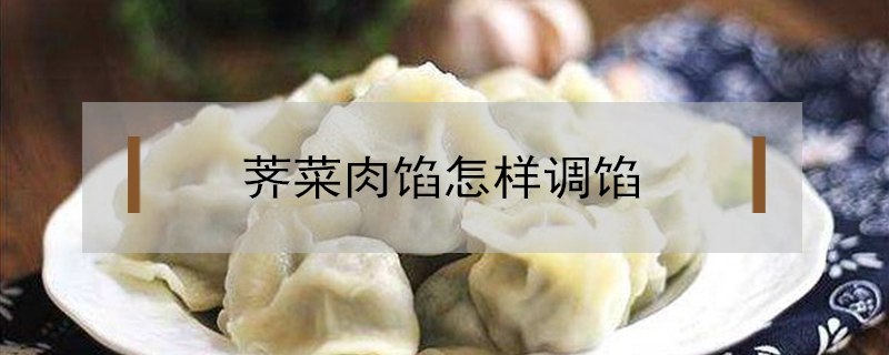 薺菜肉餡怎樣調餡