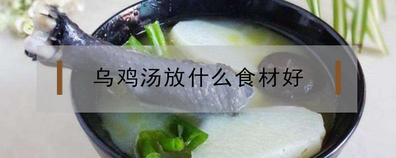 烏雞湯放什么食材好