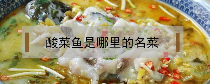 酸菜魚是哪里的名菜