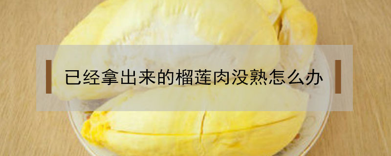 已經(jīng)拿出來的榴蓮肉沒熟怎么辦