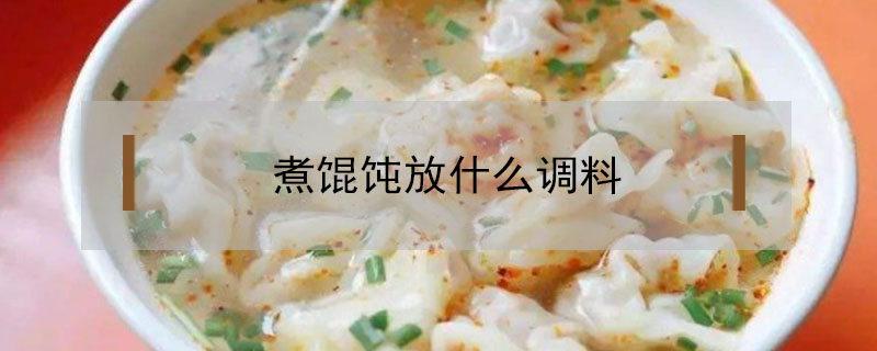 煮餛飩放什么調(diào)料