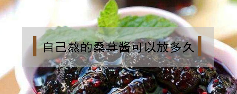自己熬的桑葚醬可以放多久