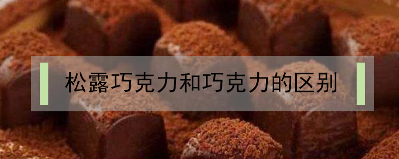 松露巧克力和巧克力的區(qū)別