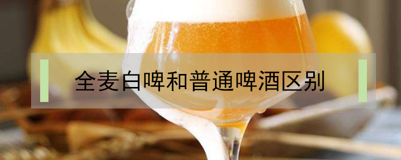 全麥白啤和普通啤酒區別