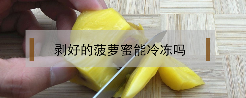 剝好的菠蘿蜜能冷凍嗎