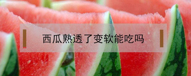 西瓜熟透了變軟能吃嗎