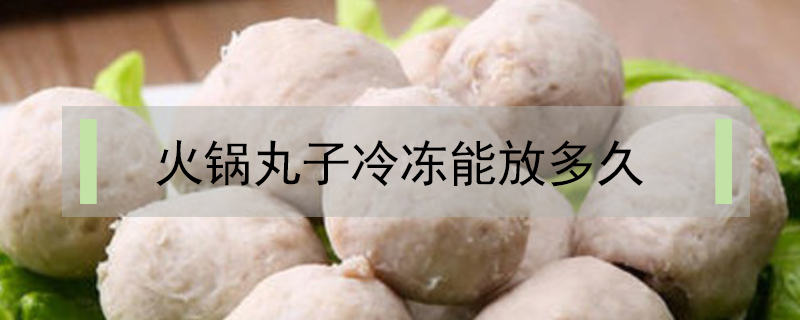 火鍋丸子冷凍能放多久