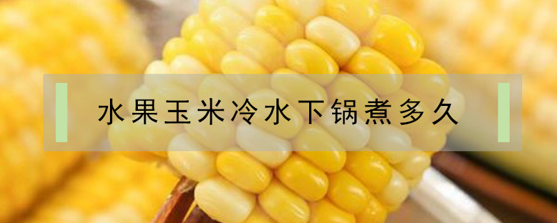 水果玉米冷水下鍋煮多久
