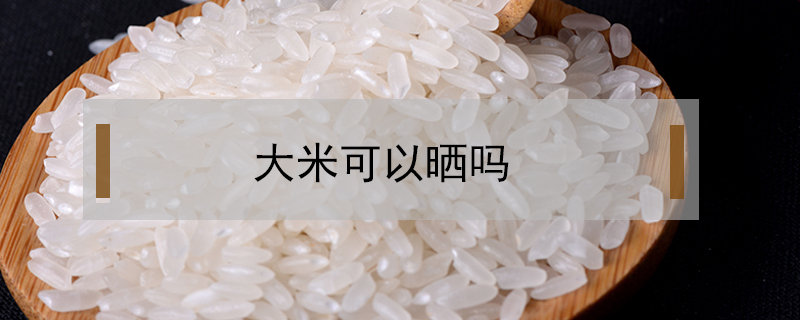 大米可以曬嗎